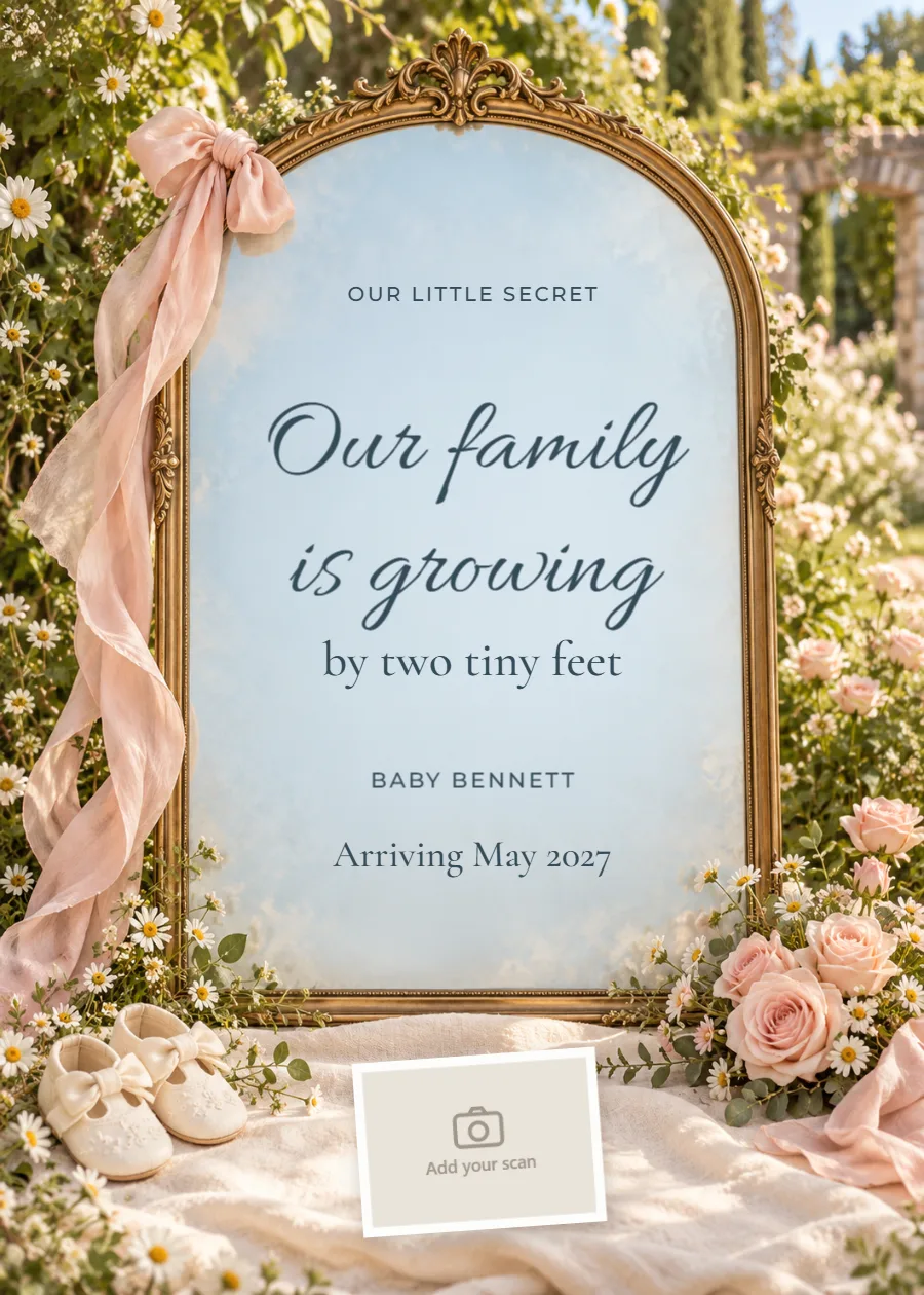 Garden mirror – our little secret: printable design preview