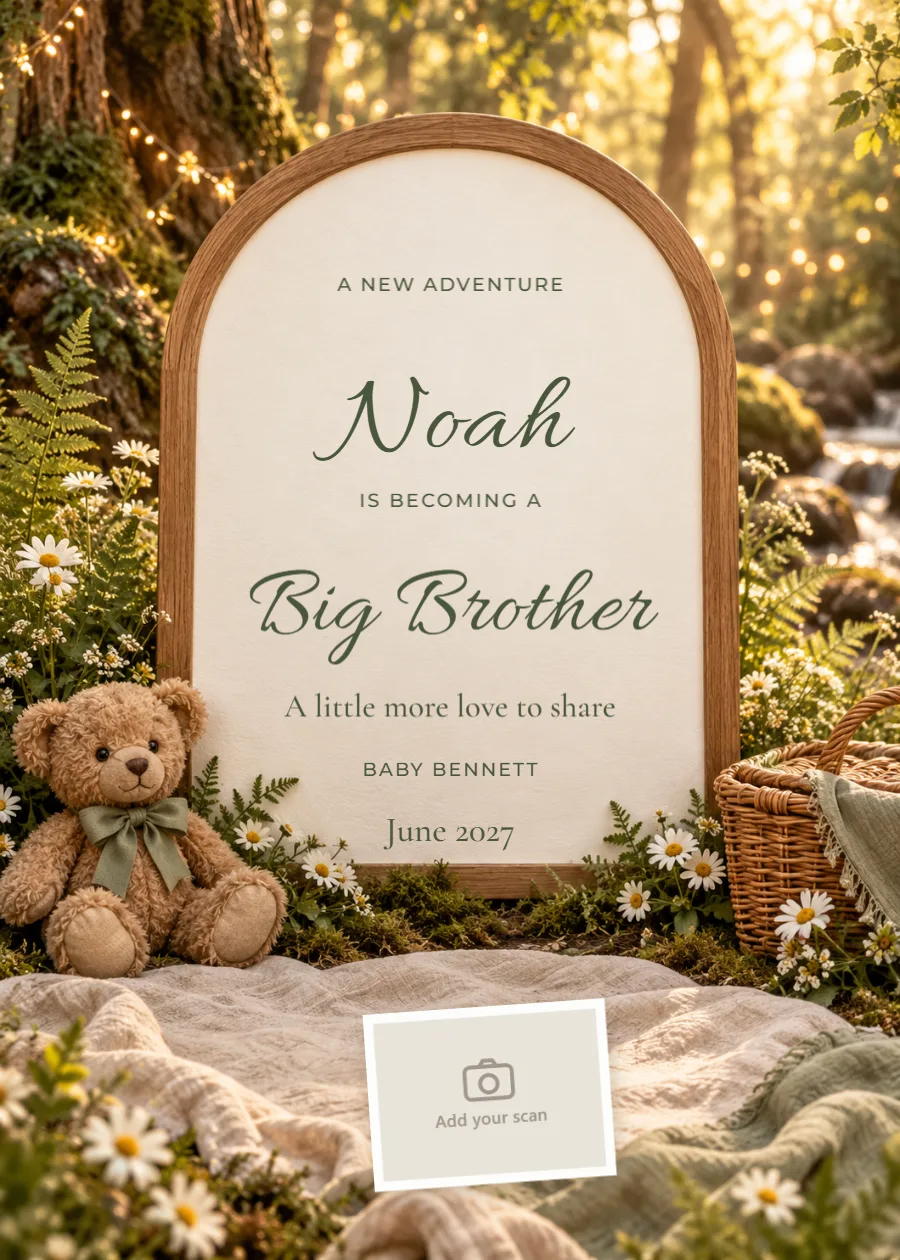 Woodland wonder – big brother: printable design preview